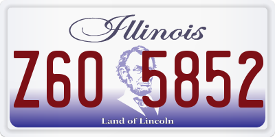 IL license plate Z605852