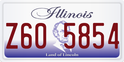 IL license plate Z605854