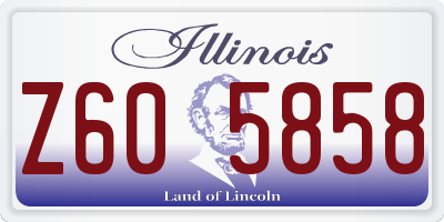 IL license plate Z605858