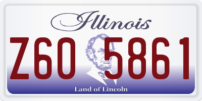 IL license plate Z605861