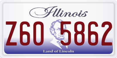 IL license plate Z605862