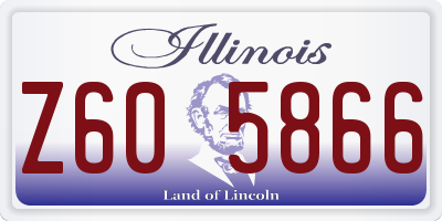 IL license plate Z605866