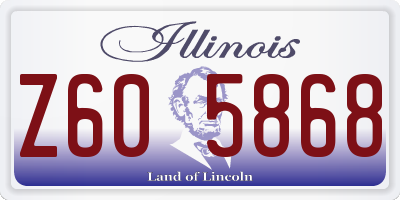 IL license plate Z605868