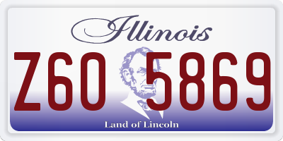 IL license plate Z605869