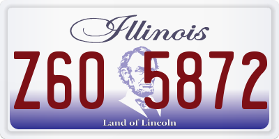 IL license plate Z605872