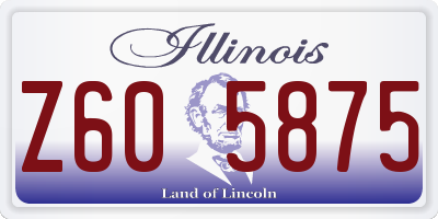 IL license plate Z605875