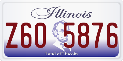 IL license plate Z605876