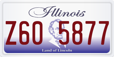 IL license plate Z605877