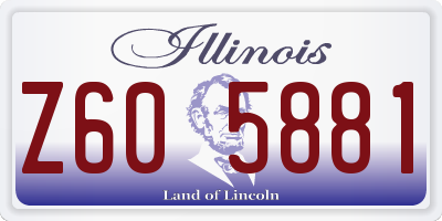 IL license plate Z605881