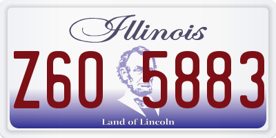 IL license plate Z605883