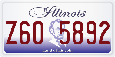 IL license plate Z605892