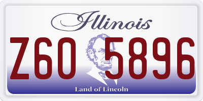 IL license plate Z605896