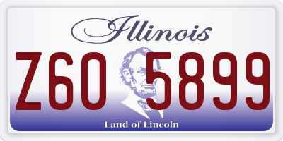 IL license plate Z605899