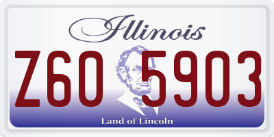 IL license plate Z605903