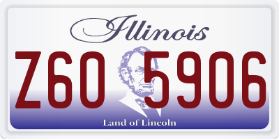 IL license plate Z605906