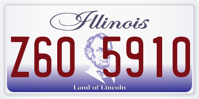 IL license plate Z605910