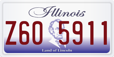 IL license plate Z605911