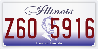 IL license plate Z605916