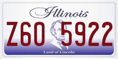 IL license plate Z605922
