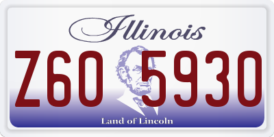 IL license plate Z605930