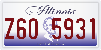 IL license plate Z605931