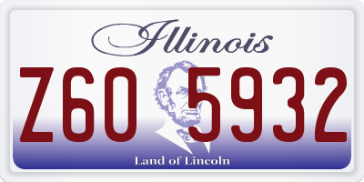 IL license plate Z605932