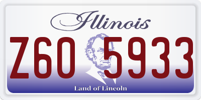 IL license plate Z605933