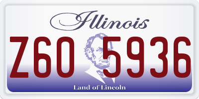 IL license plate Z605936