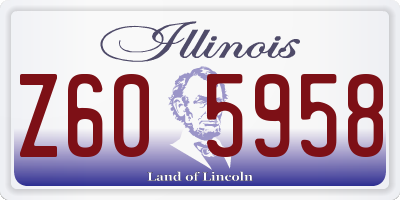 IL license plate Z605958