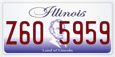 IL license plate Z605959