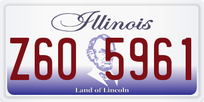 IL license plate Z605961