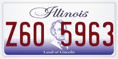 IL license plate Z605963