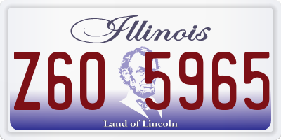 IL license plate Z605965