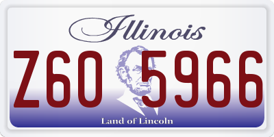 IL license plate Z605966