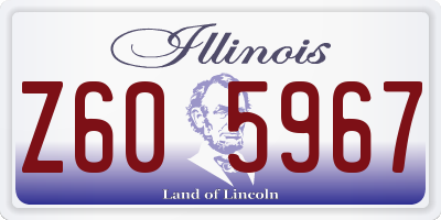 IL license plate Z605967