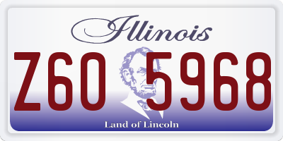 IL license plate Z605968