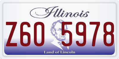 IL license plate Z605978