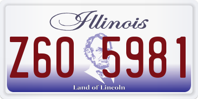 IL license plate Z605981