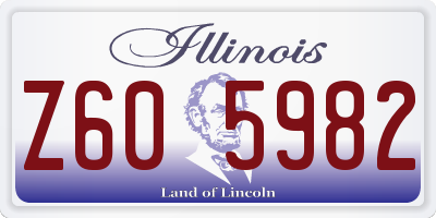 IL license plate Z605982