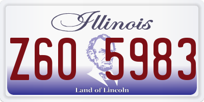 IL license plate Z605983