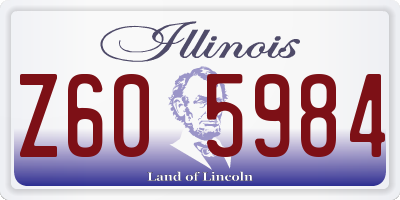 IL license plate Z605984