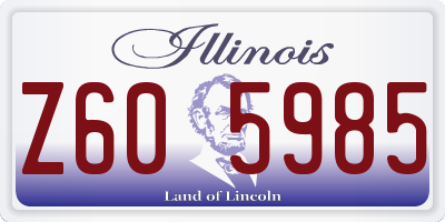 IL license plate Z605985