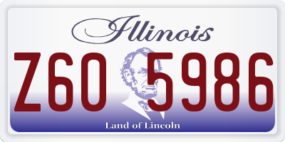 IL license plate Z605986
