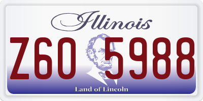 IL license plate Z605988