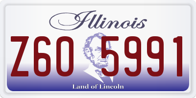 IL license plate Z605991