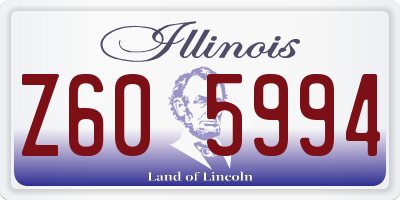 IL license plate Z605994
