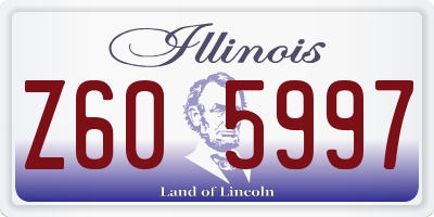 IL license plate Z605997