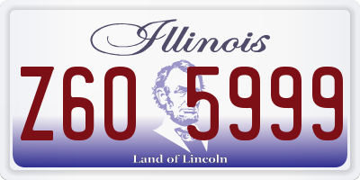 IL license plate Z605999