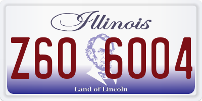 IL license plate Z606004