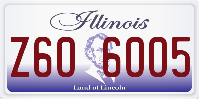 IL license plate Z606005